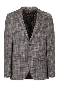 Boucle jersey single-breasted jacket
